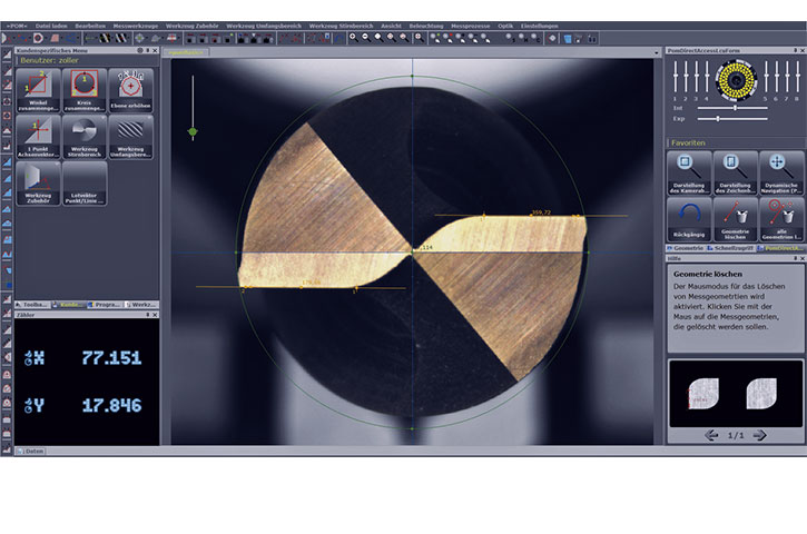 pomsoft Overall view of the tool face ZOLLER 